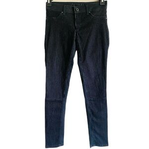 DL1961 Black Low Rise Emma Leggings Skinny Jeans with Corduroy Front Size 27